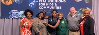 group of AFT leaders and activists