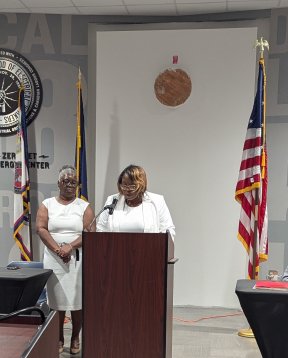 Donna Jackson with Lakia Wilson-Lumpkins