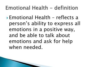 definition of emotional  health
