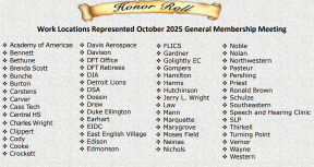 honor roll  October 2025